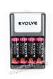 EVOLVE PowerCharger + 4x AA Ni-MH 2700 mAh aku - Nabíječka + 4x AA aku - SET