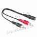 Kabel Hama 43254, 2 cinch vidlice - jack zásuvka 3,5 mm stereo, 15 cm